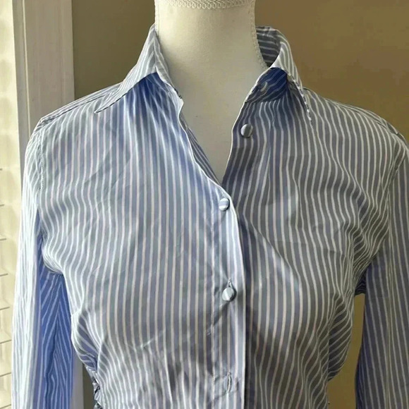 [N1/US4]Marc Cain Collections Women's  Blue Straps Blouse-NWOT - Picture 5 of 16